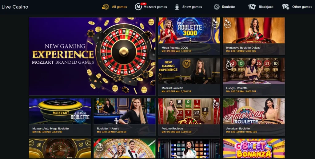Mozzart Casino uživo